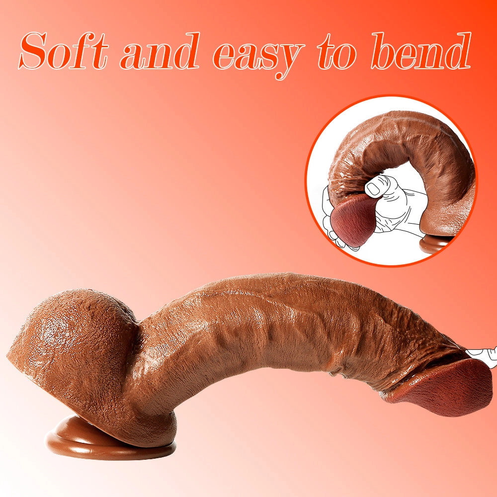 12.4 Inch Flexible Realistic Dildo with Suction Base