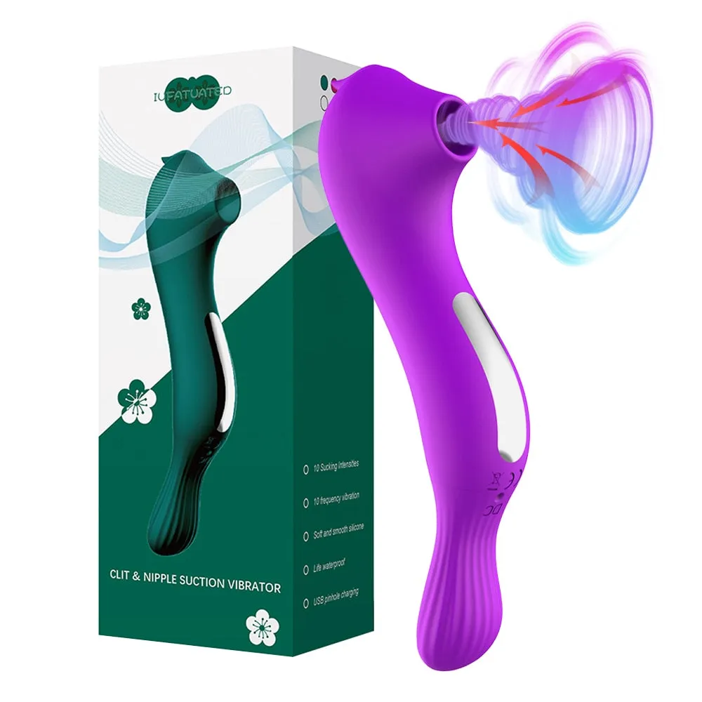 2 in 1 Clit Sucking Vibrator Vibrating Clit Sucker