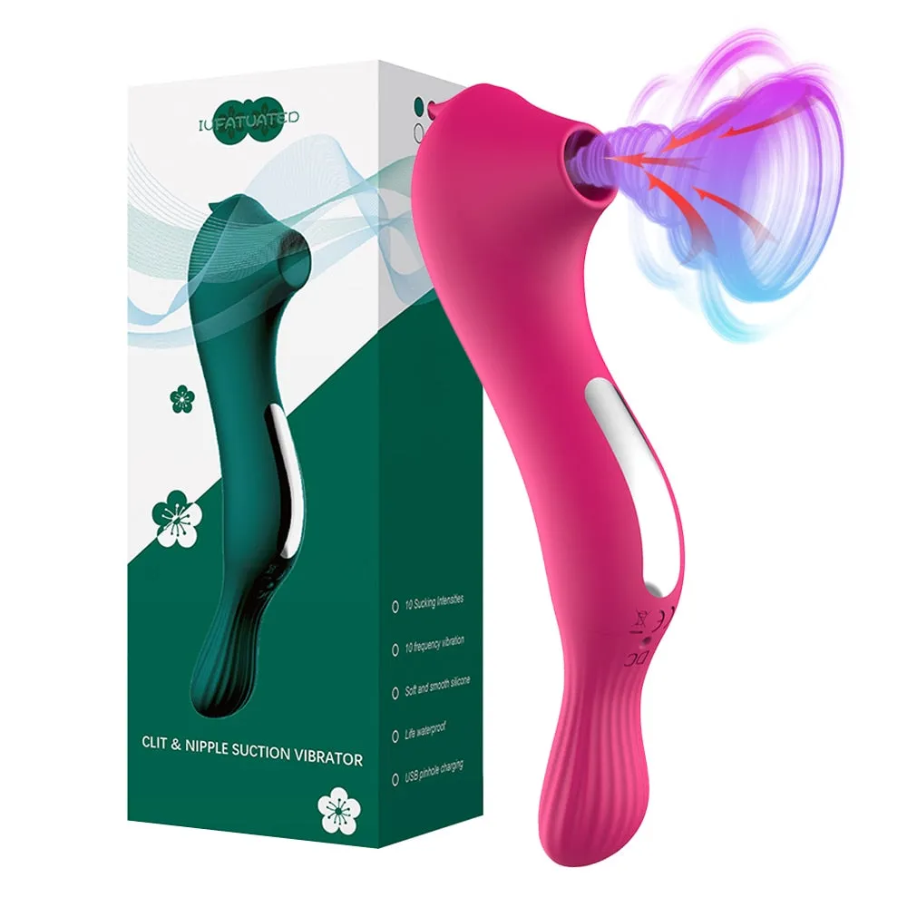 2 in 1 Clit Sucking Vibrator Vibrating Clit Sucker