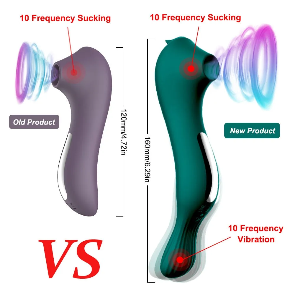 2 in 1 Clit Sucking Vibrator Vibrating Clit Sucker
