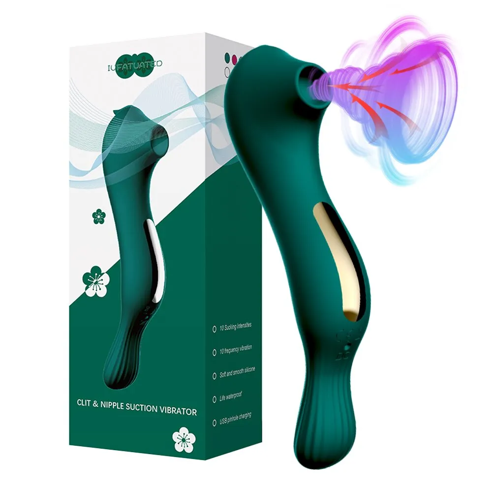 2 in 1 Clit Sucking Vibrator Vibrating Clit Sucker