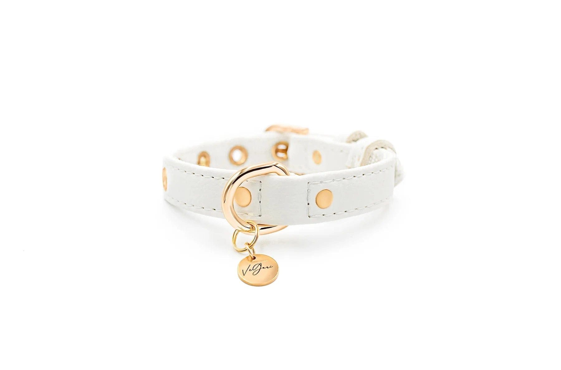 2 In 1 Piñatex® Vegan Leather Dog Collar & Leash Set | White