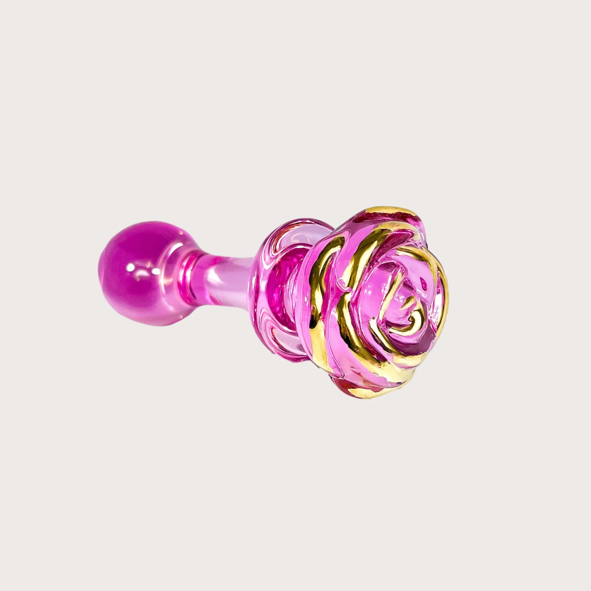 22K Pink Petal Glass Toy