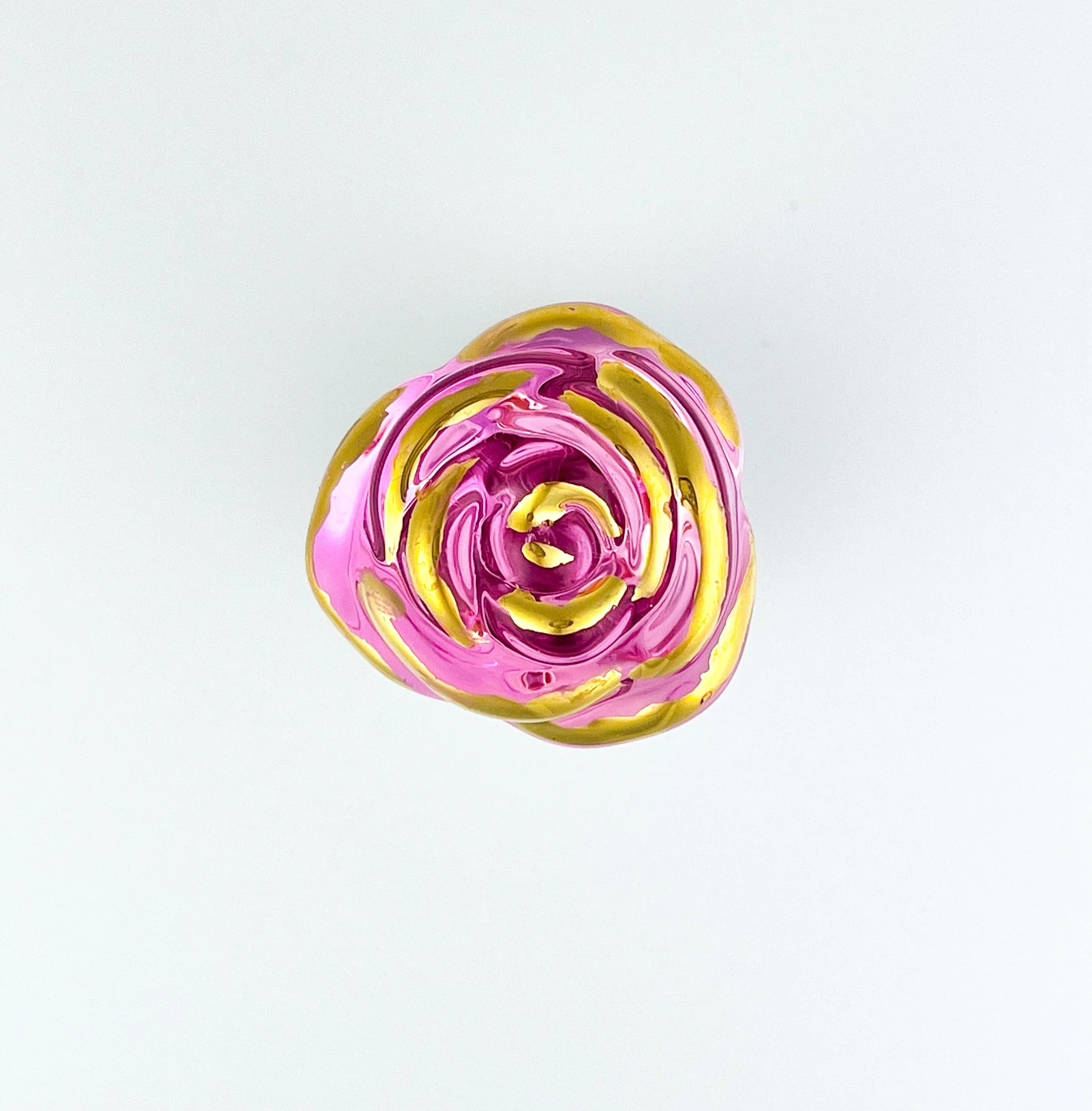 22K Pink Petal Glass Toy