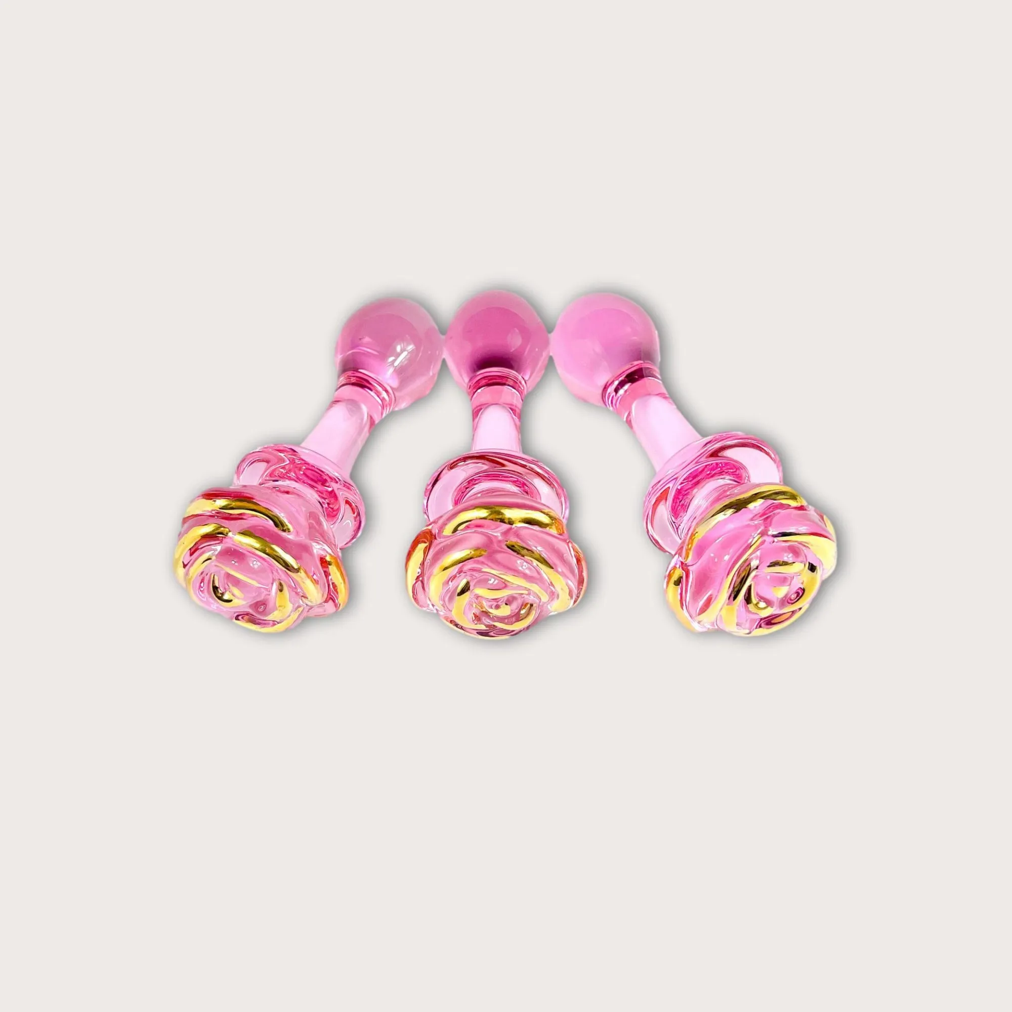 22K Pink Petal Glass Toy