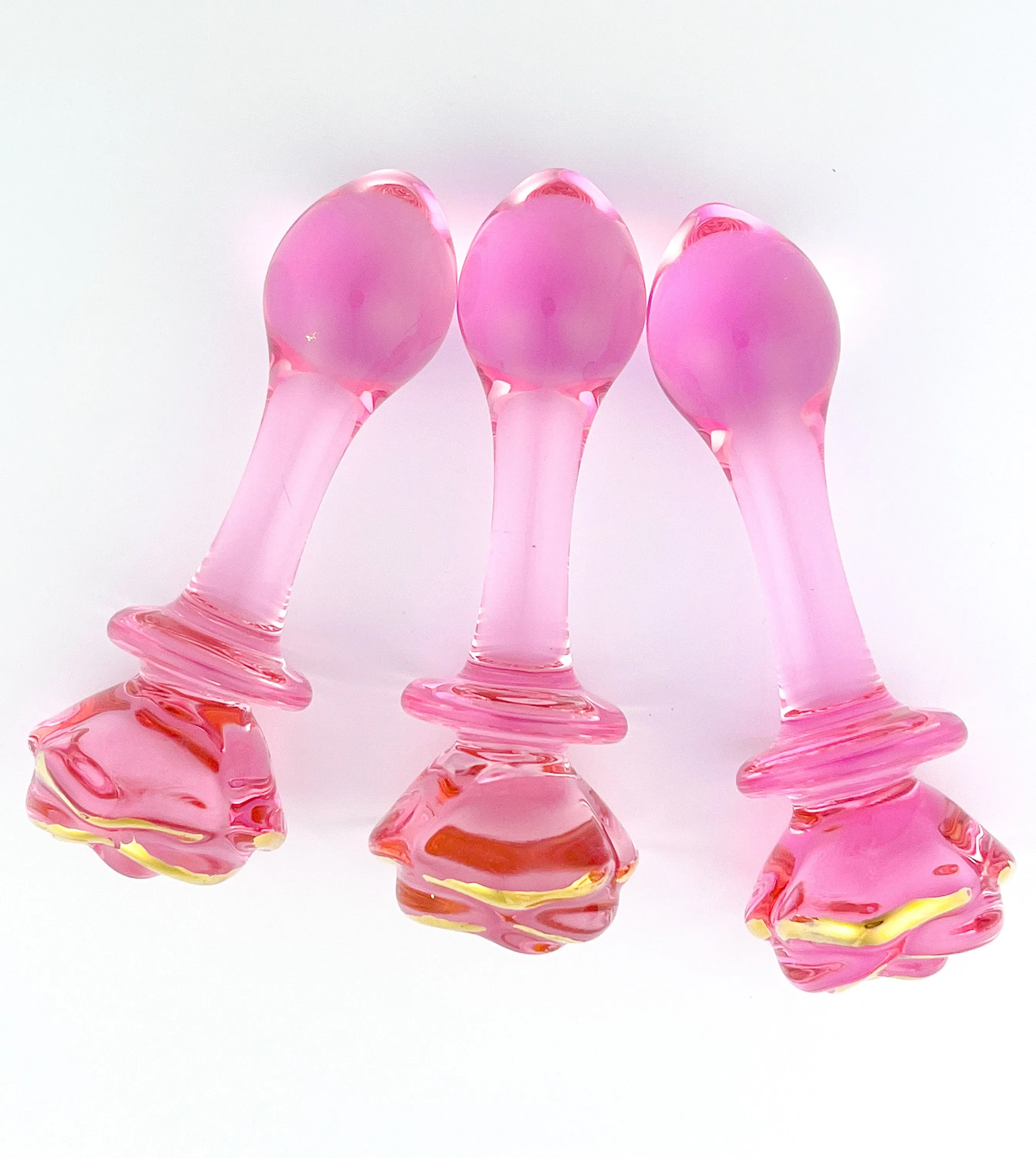 22K Pink Petal Glass Toy