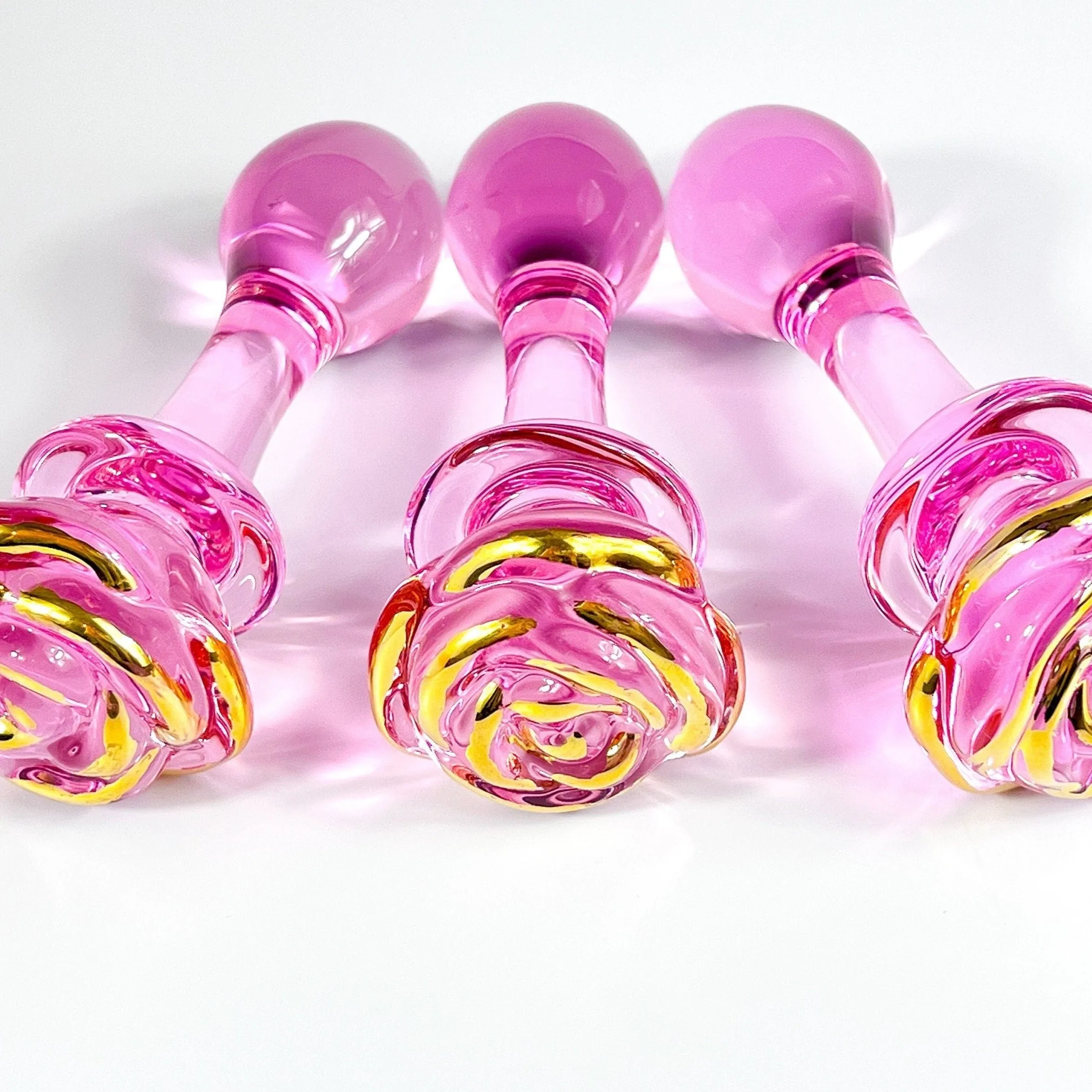 22K Pink Petal Glass Toy