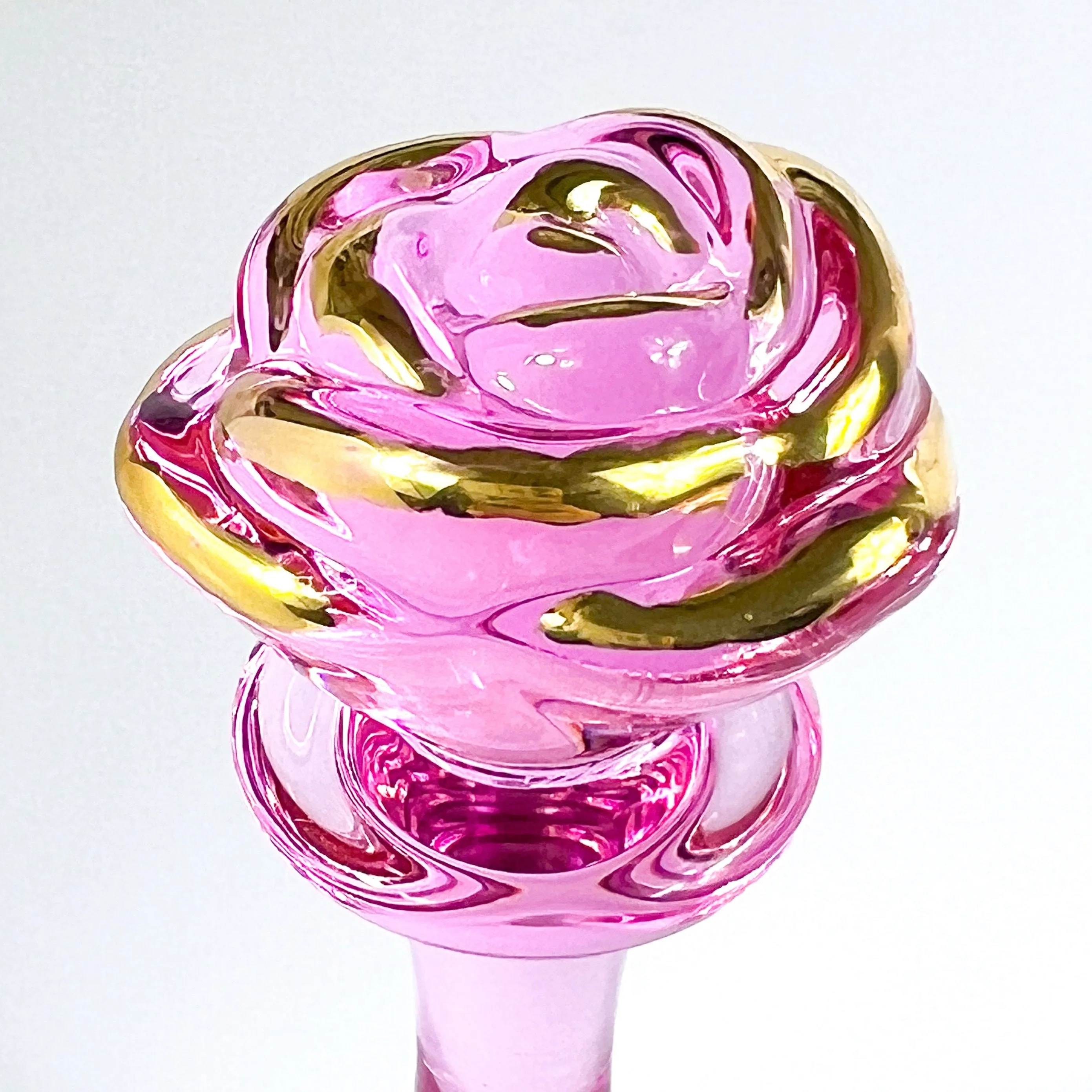 22K Pink Petal Glass Toy