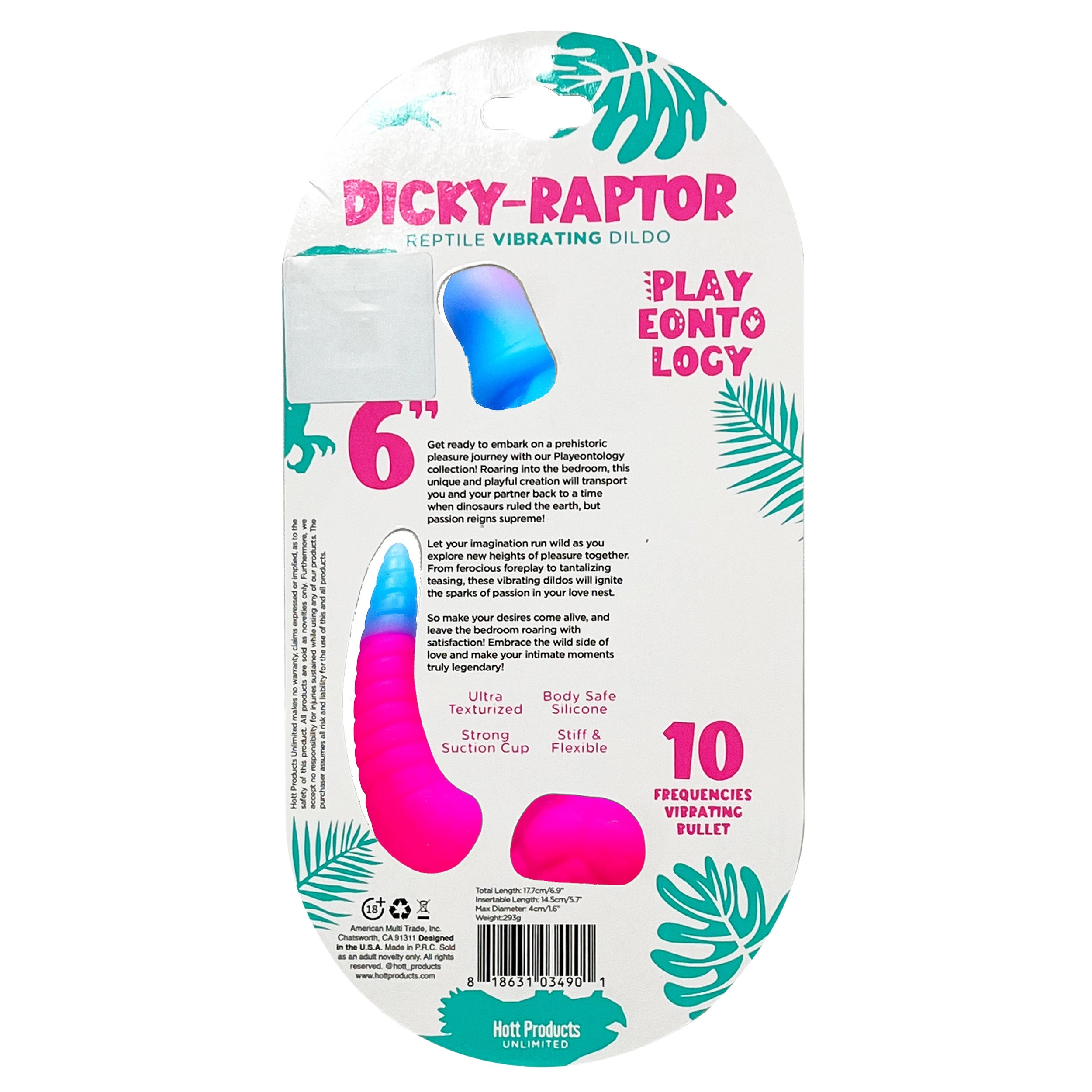 6" DICKY RAPTOR VIBRATING DILDO