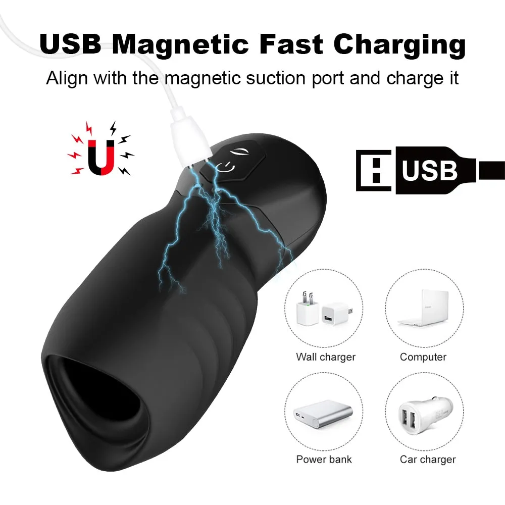 7 Speeds Glans Sucking Vibrators for Men Glans Trainer Sucking Vibrating Male Masturbators