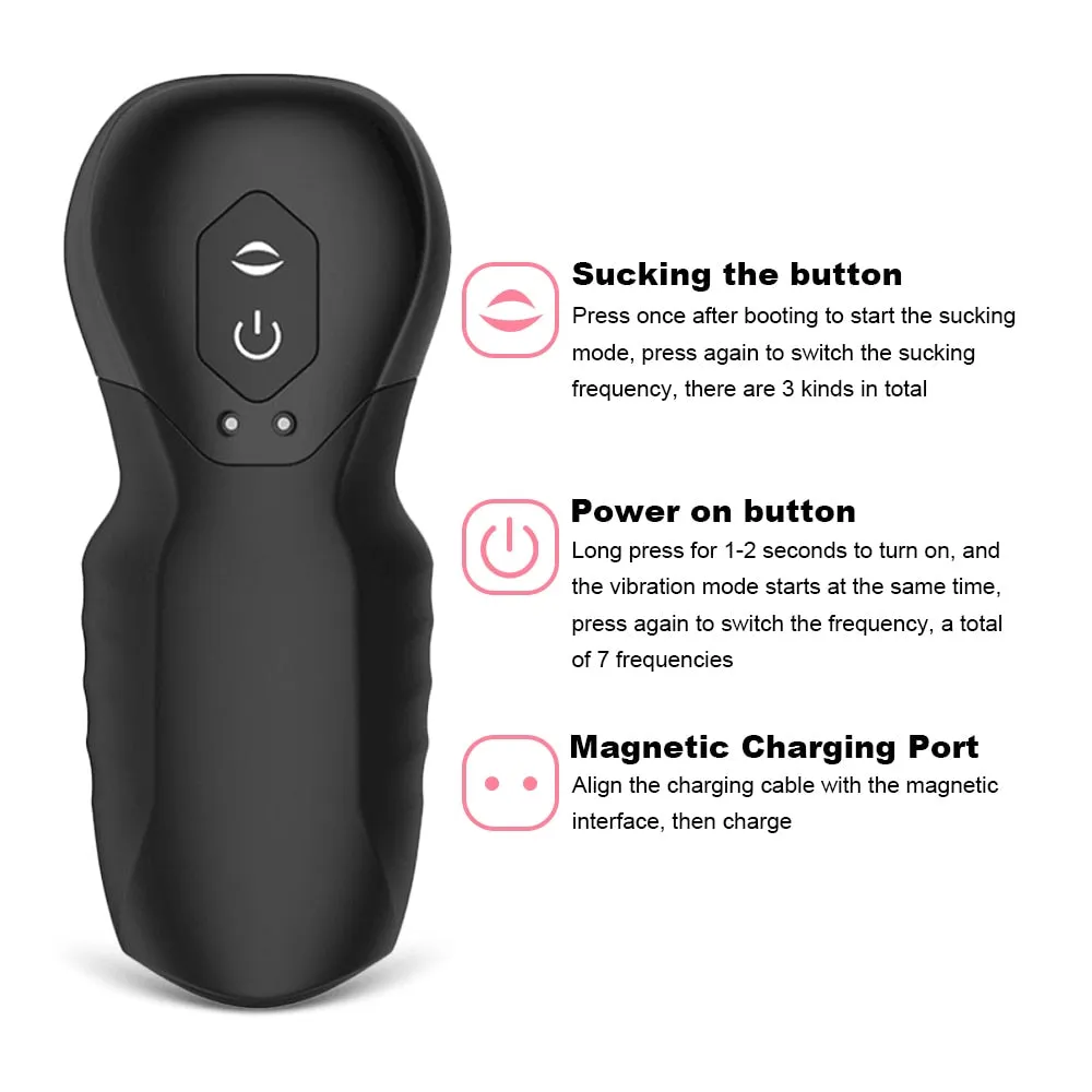 7 Speeds Glans Sucking Vibrators for Men Glans Trainer Sucking Vibrating Male Masturbators
