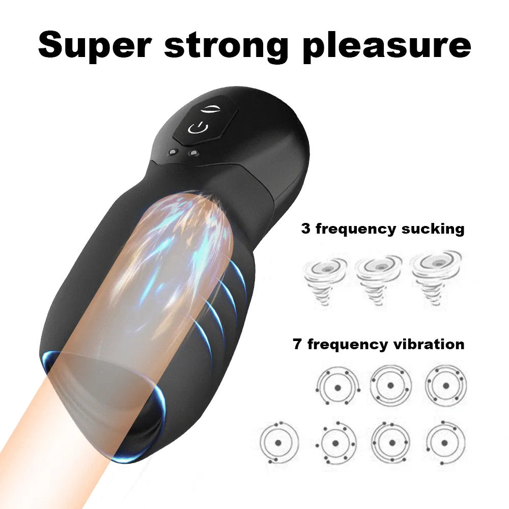 7 Speeds Glans Sucking Vibrators for Men Glans Trainer Sucking Vibrating Male Masturbators