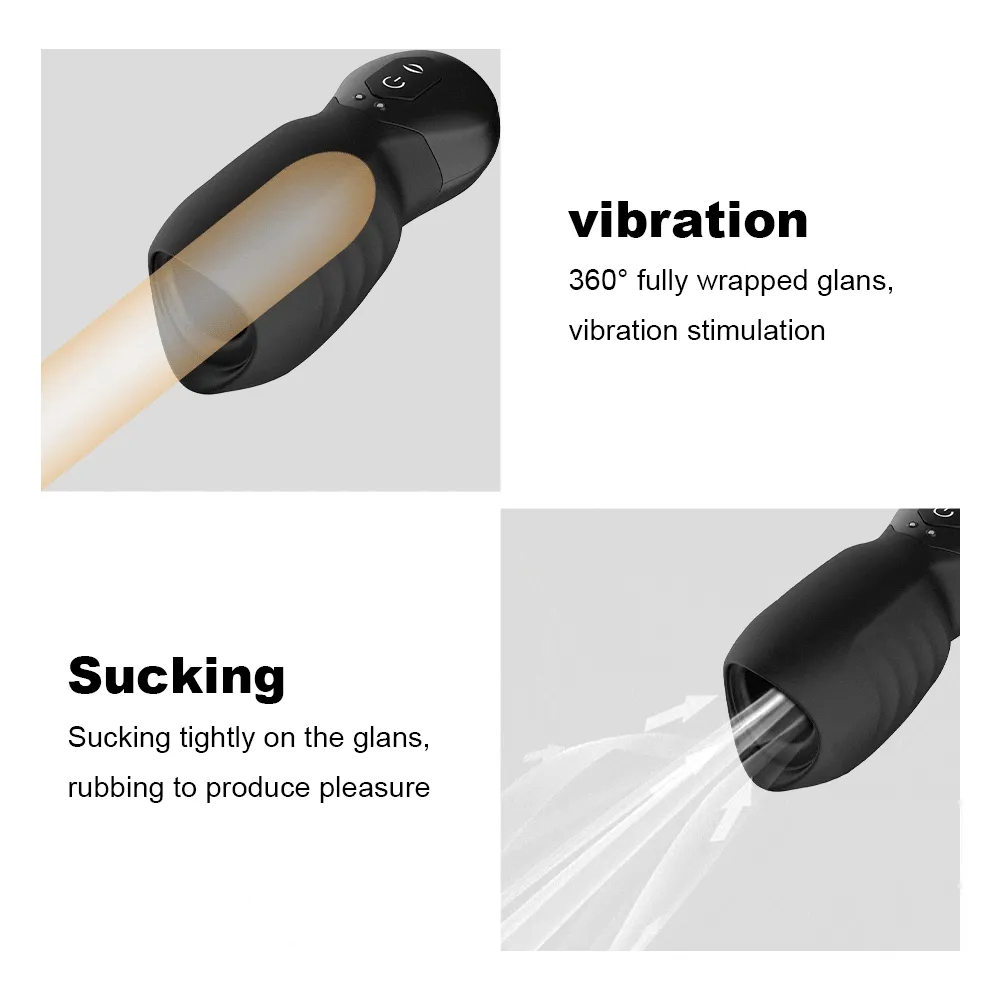 7 Speeds Glans Sucking Vibrators for Men Glans Trainer Sucking Vibrating Male Masturbators