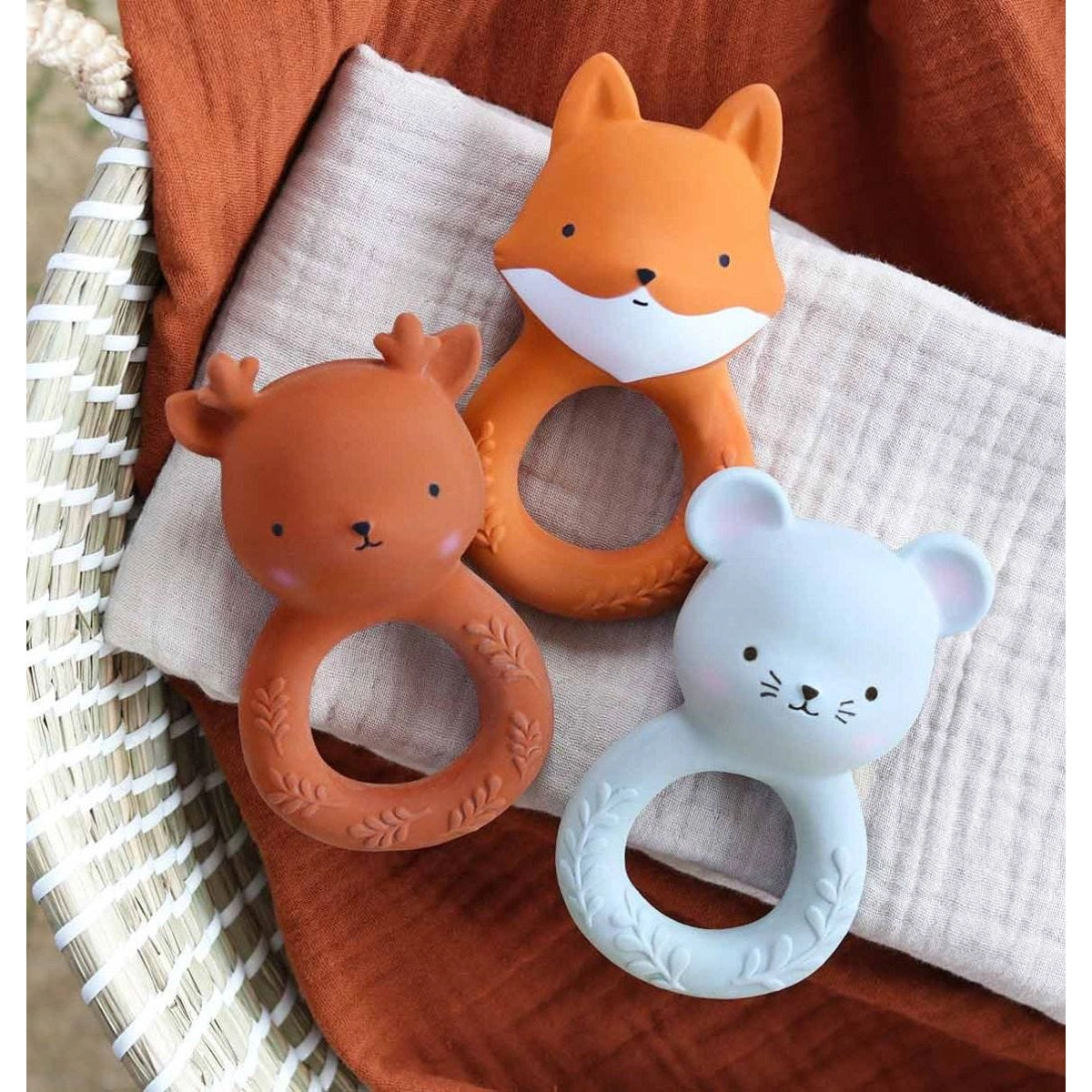 A Little Lovely Company Teething Ring: Deer