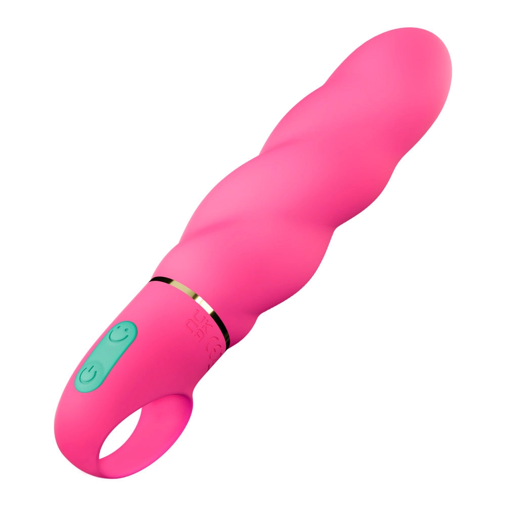 Aria by Blush® | Amazing AF 6 Inch Spiral Silicone Vibrator – Rechargeable Clitoral & G-Spot Stimulator – In Pink
