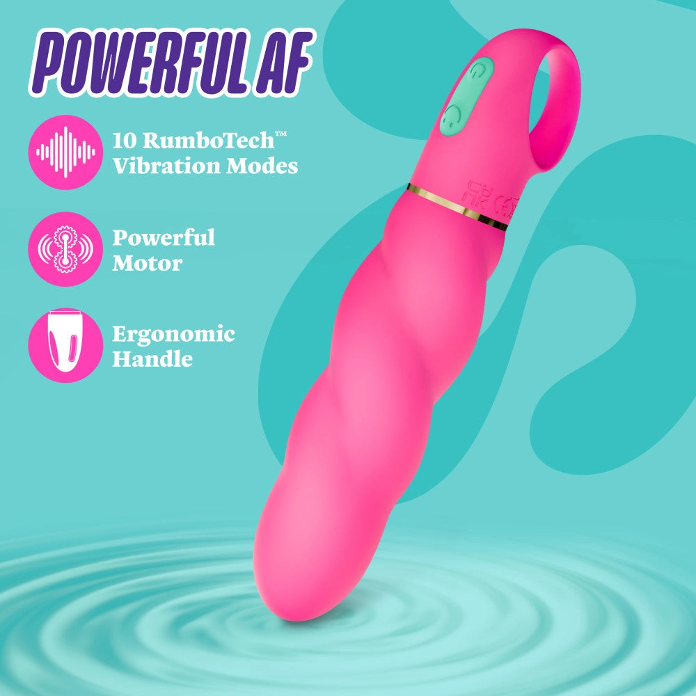 Aria by Blush® | Amazing AF 6 Inch Spiral Silicone Vibrator – Rechargeable Clitoral & G-Spot Stimulator – In Pink