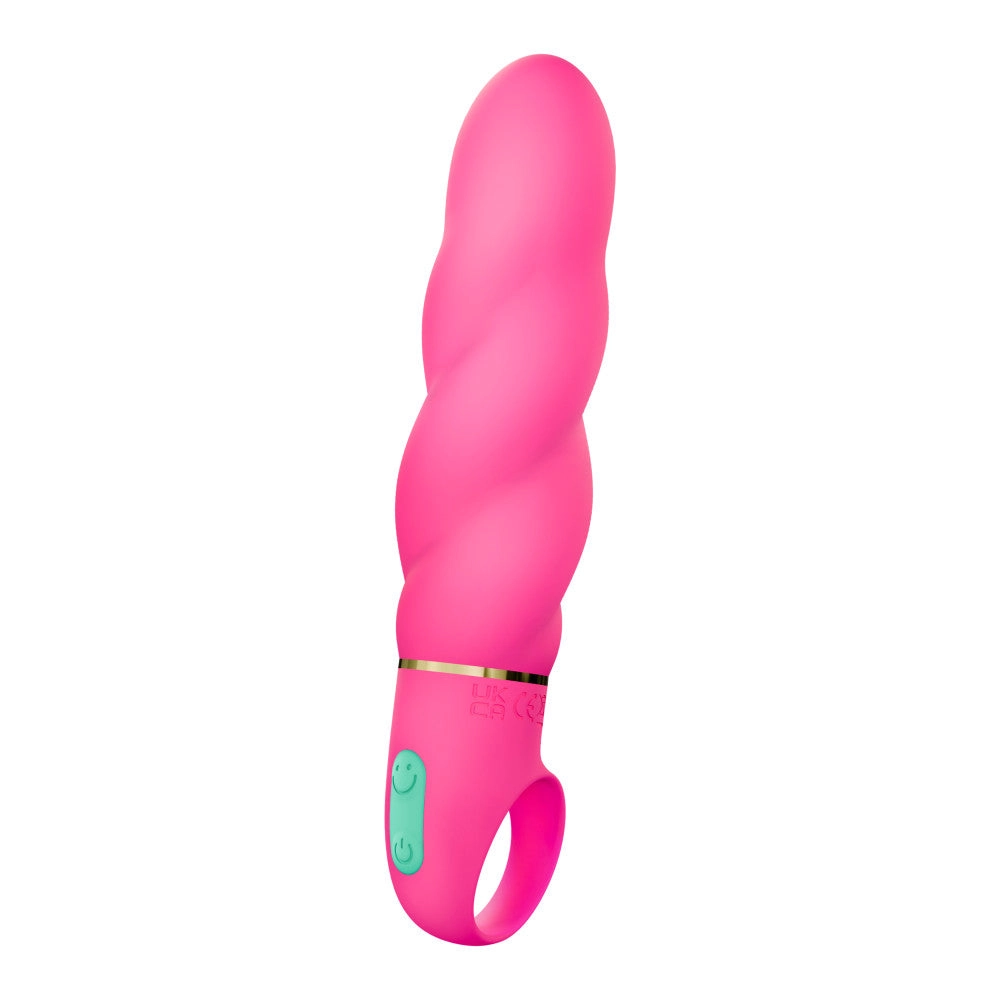 Aria by Blush® | Amazing AF 6 Inch Spiral Silicone Vibrator – Rechargeable Clitoral & G-Spot Stimulator – In Pink