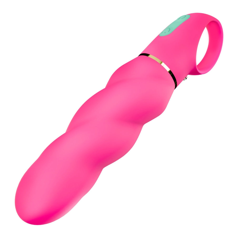 Aria by Blush® | Amazing AF 6 Inch Spiral Silicone Vibrator – Rechargeable Clitoral & G-Spot Stimulator – In Pink