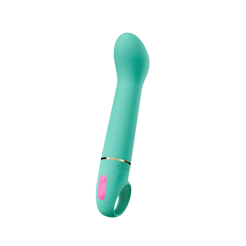 Aria by Blush® | Flirty AF 7 Inch Silicone Vibrator – Rechargeable Clitoral & G-Spot Stimulator – In Teal