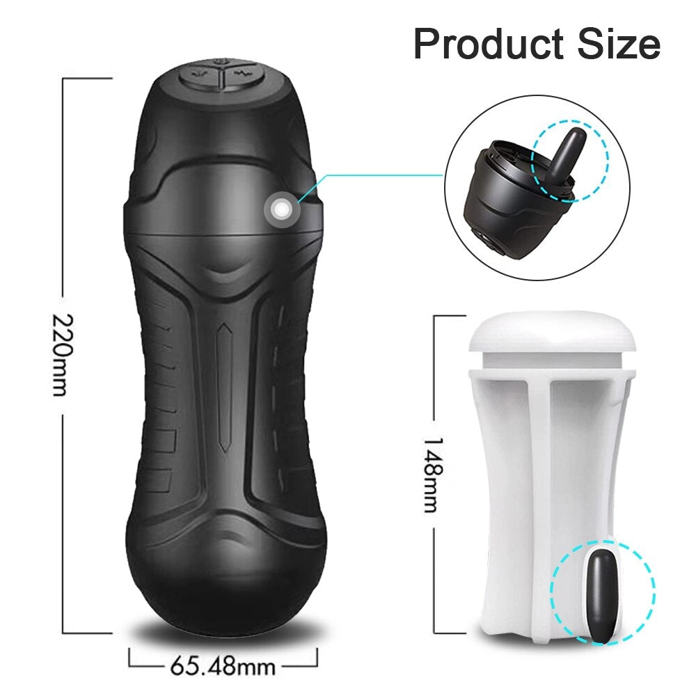 Automatic Male Sucking Masturbator Vibrator Vagina Oral Blowjob Pussy Vacuum Masturbation Cup Sex Toys for Men