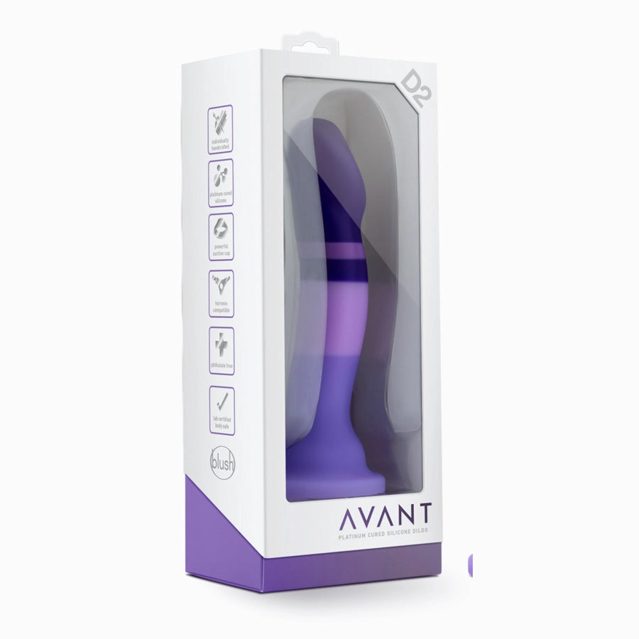 Avant D2 Purple Rain Silicone Dildo