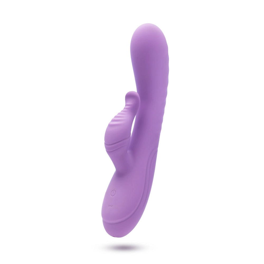 Blush Evelyn 8 Inch Rabbit With Dual Vibration Points In Purple -  10 Powerful RumboTech™ Modes Made With Ultra-Soft Liquid Silicone.