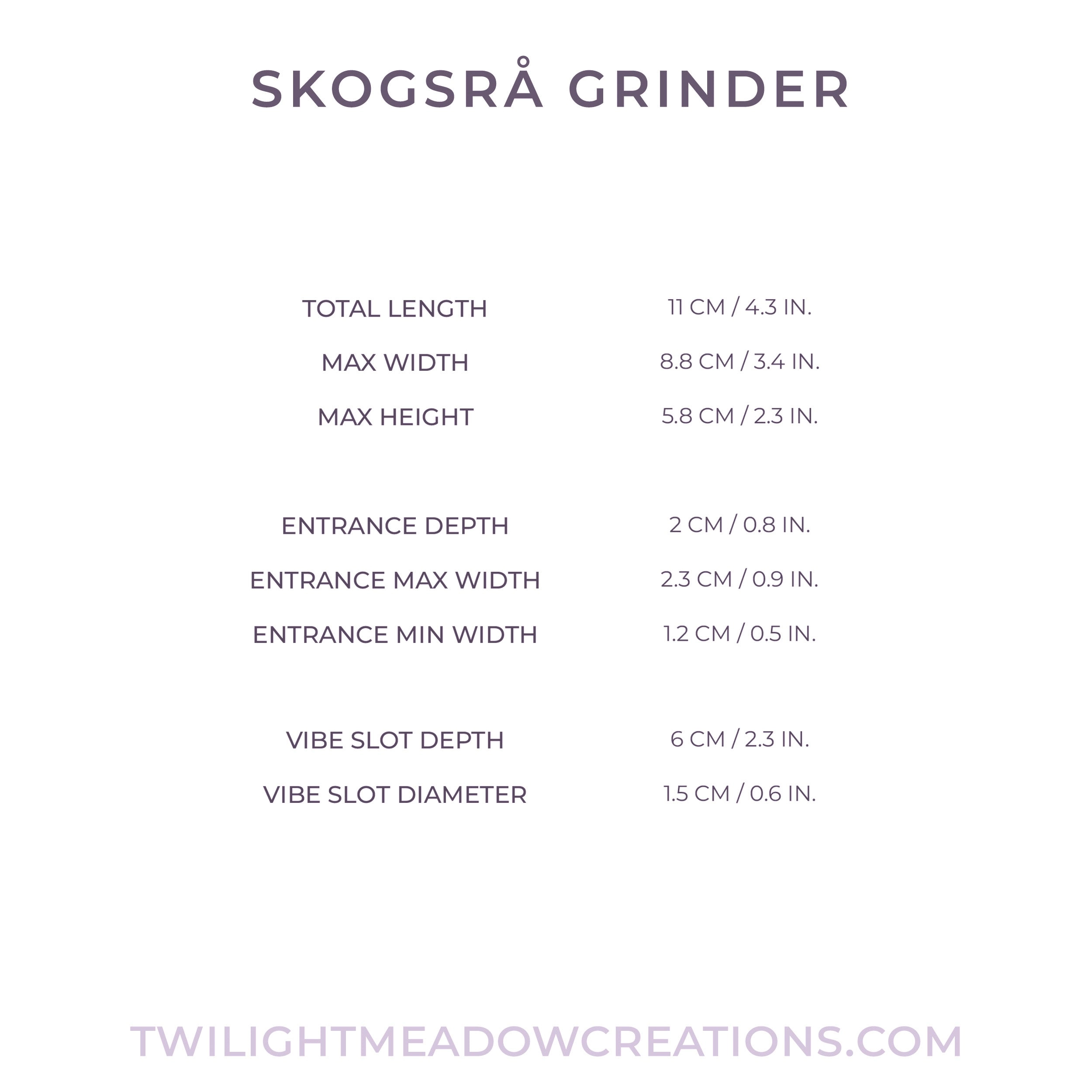 Crystalline Skogsrå Grinder SOLID (Firmness: Medium*)