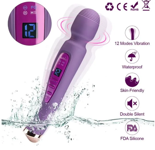 Digital Vibrating Massaging Wand *Valentines Edition*