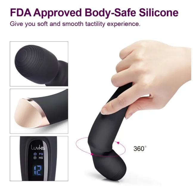 Digital Vibrating Massaging Wand *Valentines Edition*