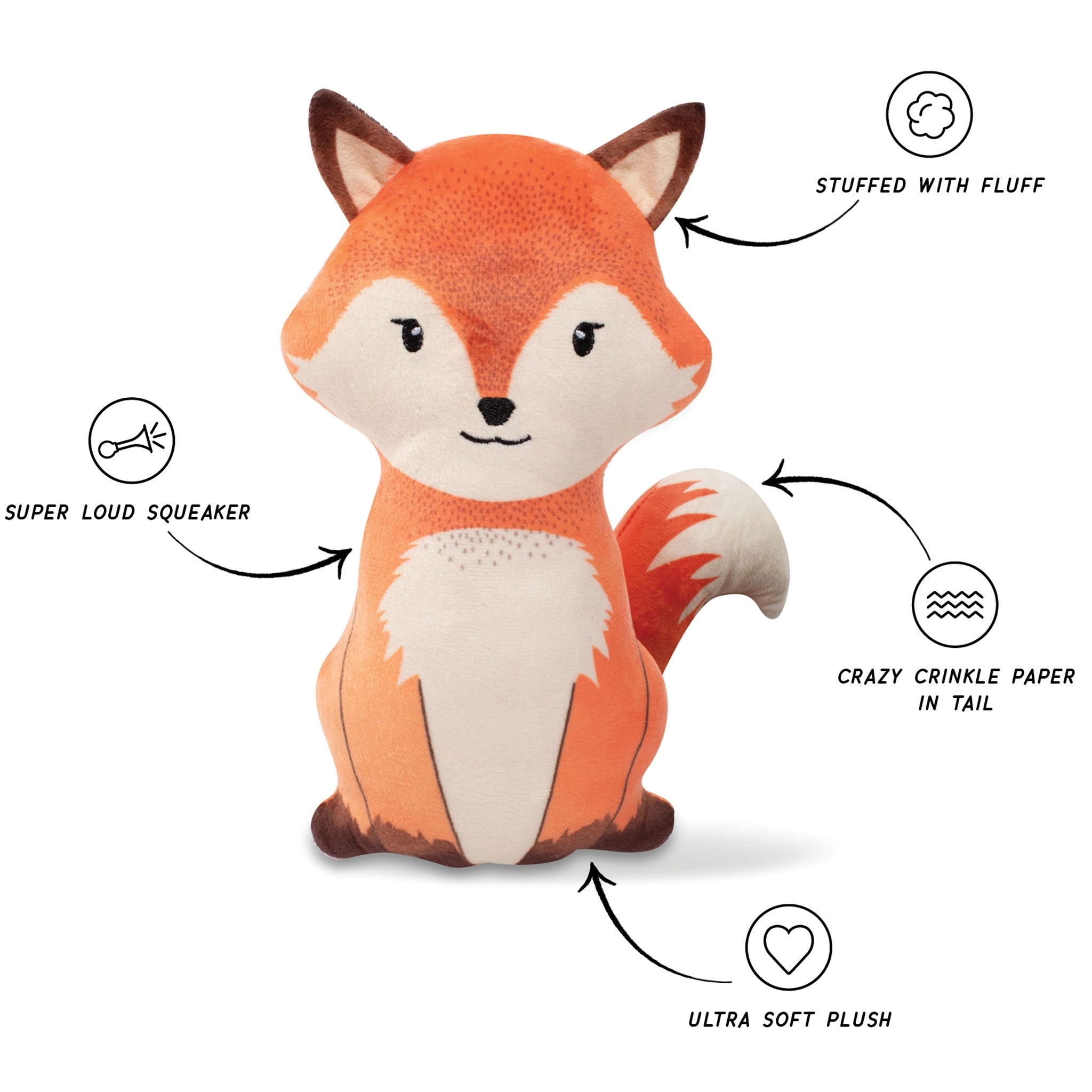 Fringe Farrah Fox Orange Dog Toys