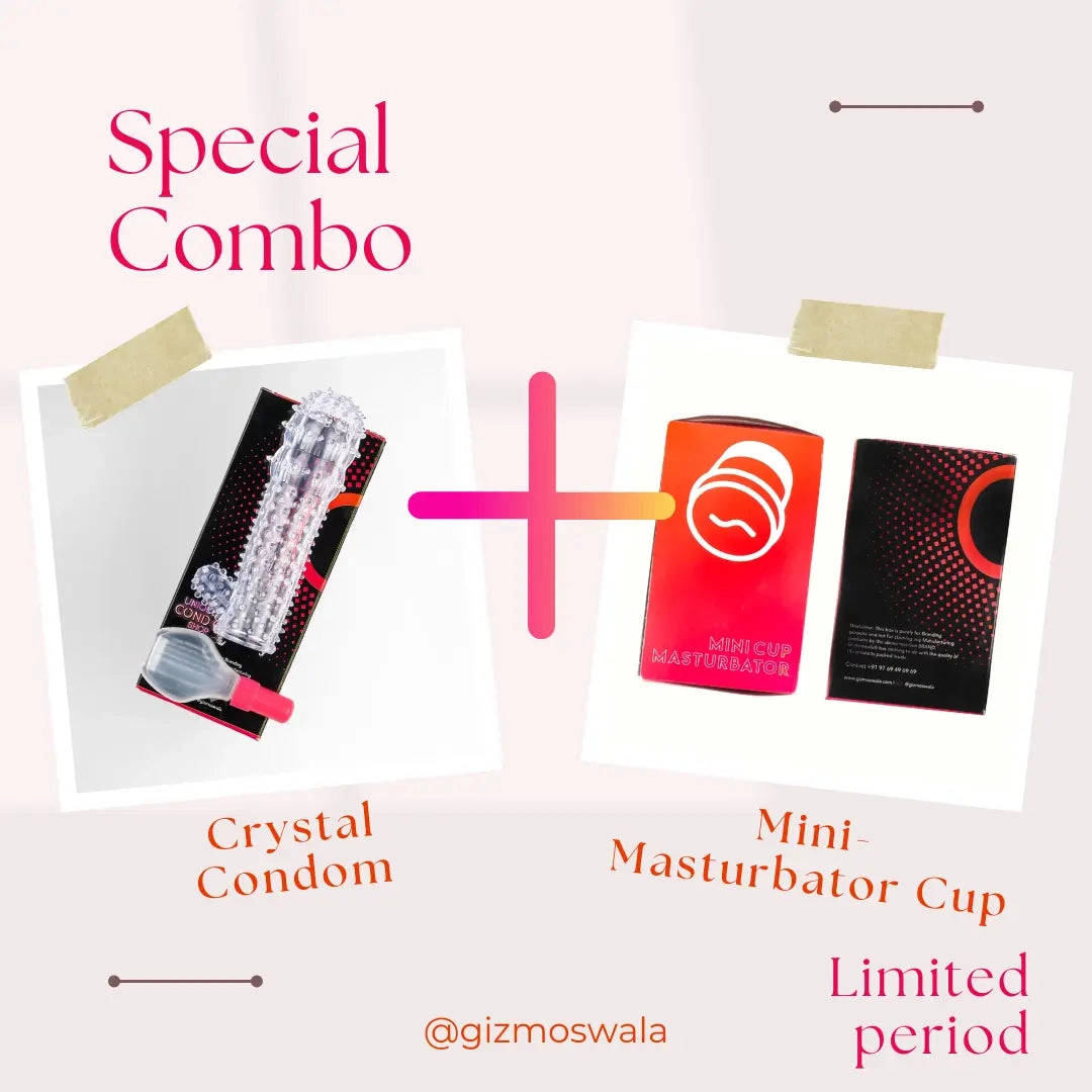 GizCombo4 - MINI MASTURBATOR CUP   REUSABLE CRYSTAL CONDOM