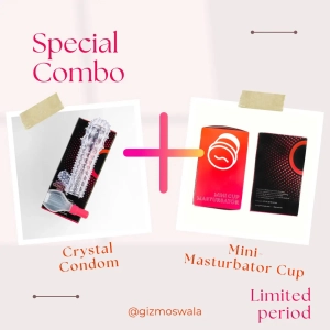 GizCombo4 - MINI MASTURBATOR CUP   REUSABLE CRYSTAL CONDOM