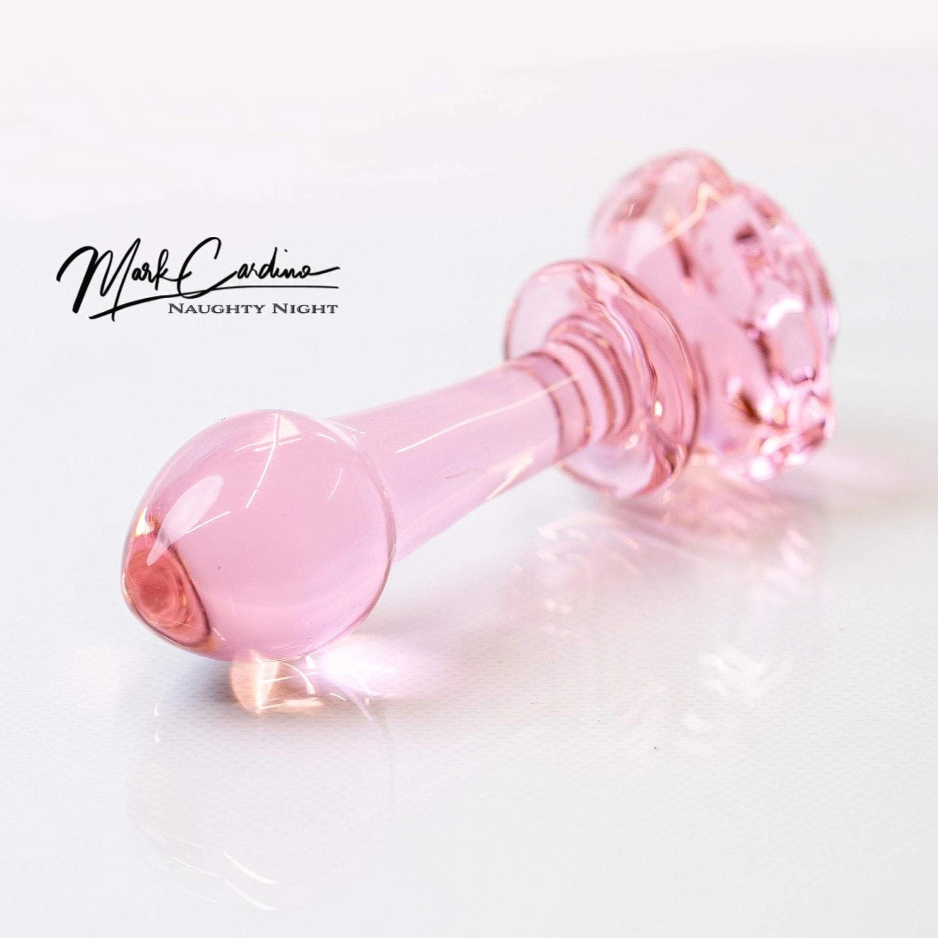 Glass Rose Pink Dildo