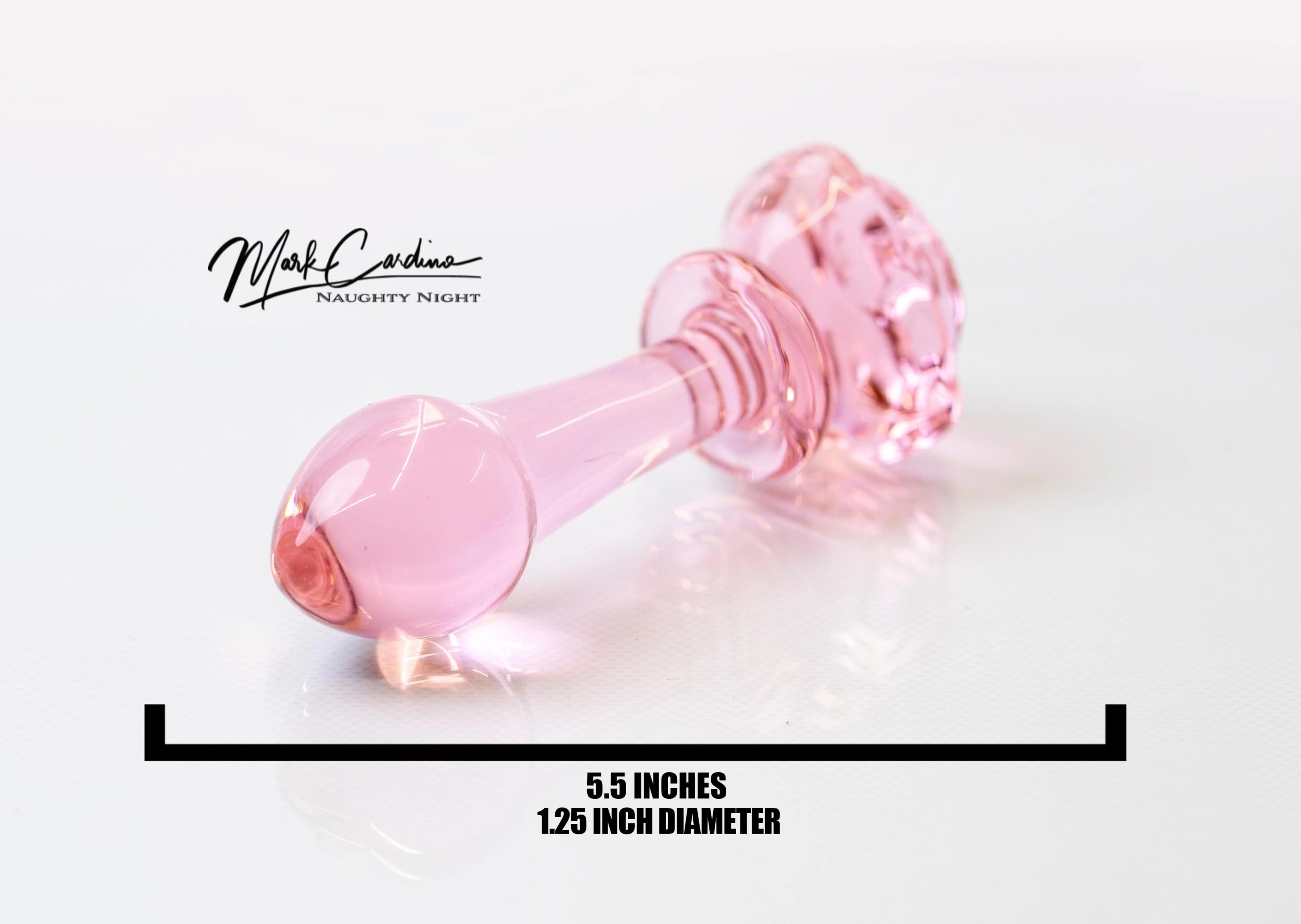 Glass Rose Pink Dildo