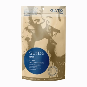 Glyde Maxi Large Fit Condoms - 12 Pack