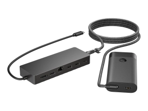 HP Universal - Docking station - USB-C - HDMI, DP - 10Mb LAN - with Laptop Charger - United States 9H0H9AA#ABA