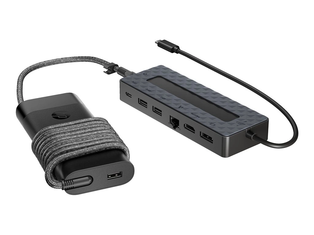 HP Universal - Docking station - USB-C - HDMI, DP - 10Mb LAN - with Laptop Charger - United States 9H0H9AA#ABA