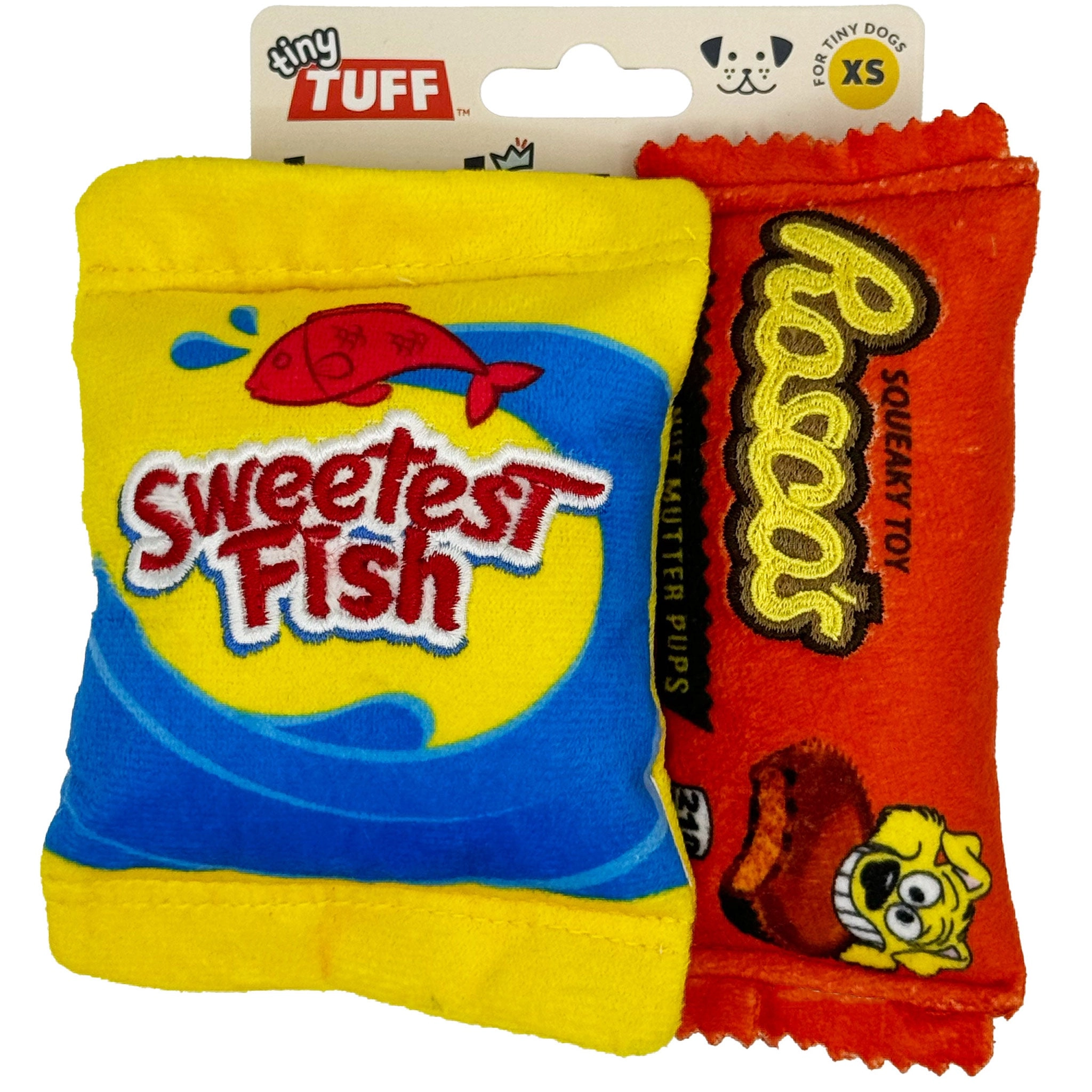 Huxley & Kent Tiny Tuff Fish Sweets Multi Dog Toys