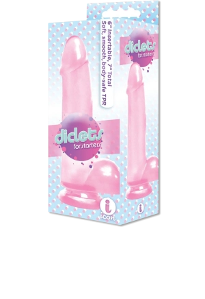 Icon Brands - The 9's - Diclets 7 Inch Suction Cup Jelly TPR Dildo