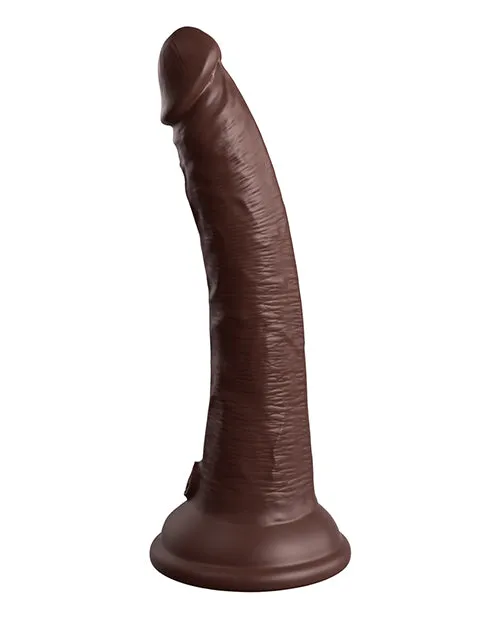King Cock Elite 7 Inch Dual Density Vibrating Silicone Cock W/remote