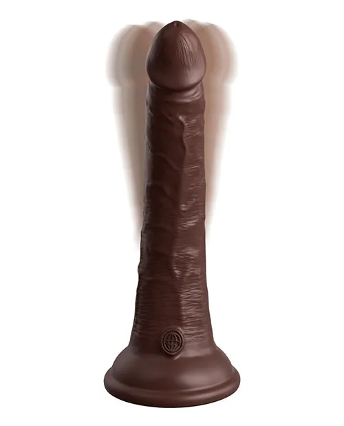 King Cock Elite 7 Inch Dual Density Vibrating Silicone Cock W/remote