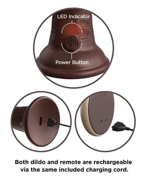 King Cock Elite 7 Inch Dual Density Vibrating Silicone Cock W/remote