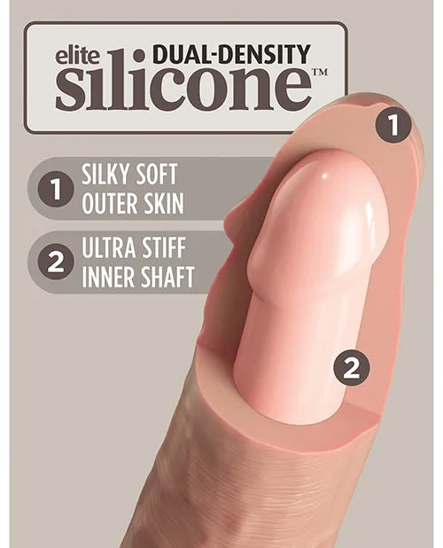 King Cock Elite 7 Inch Dual Density Vibrating Silicone Cock W/remote