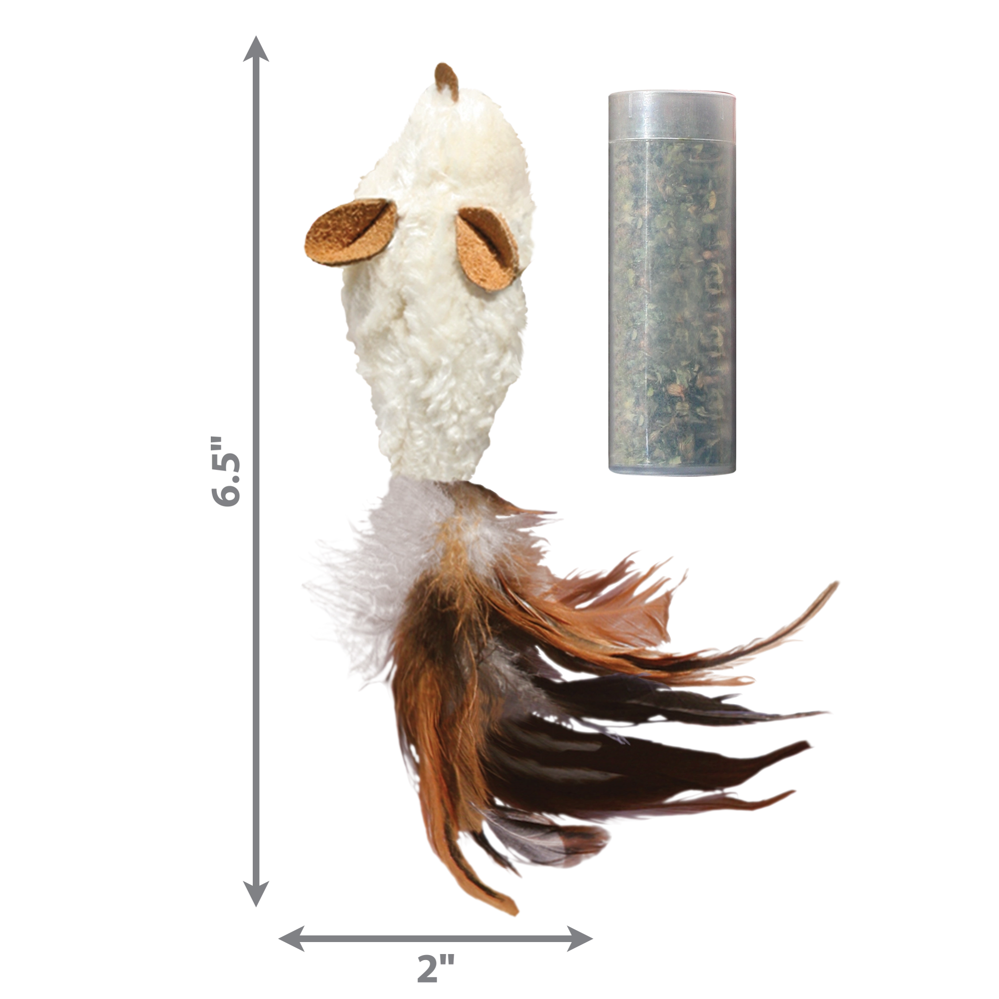 KONG Refillables Feather Mouse Cat Toy