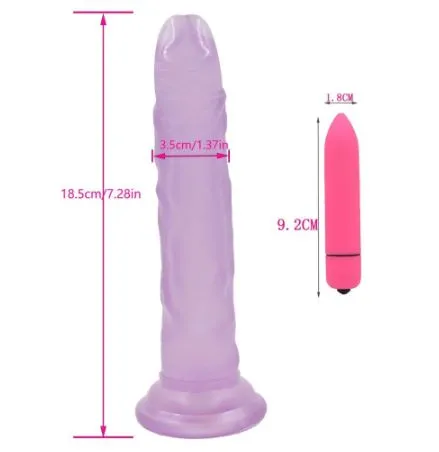 Lavender Suction Penis & Vibrator Combo