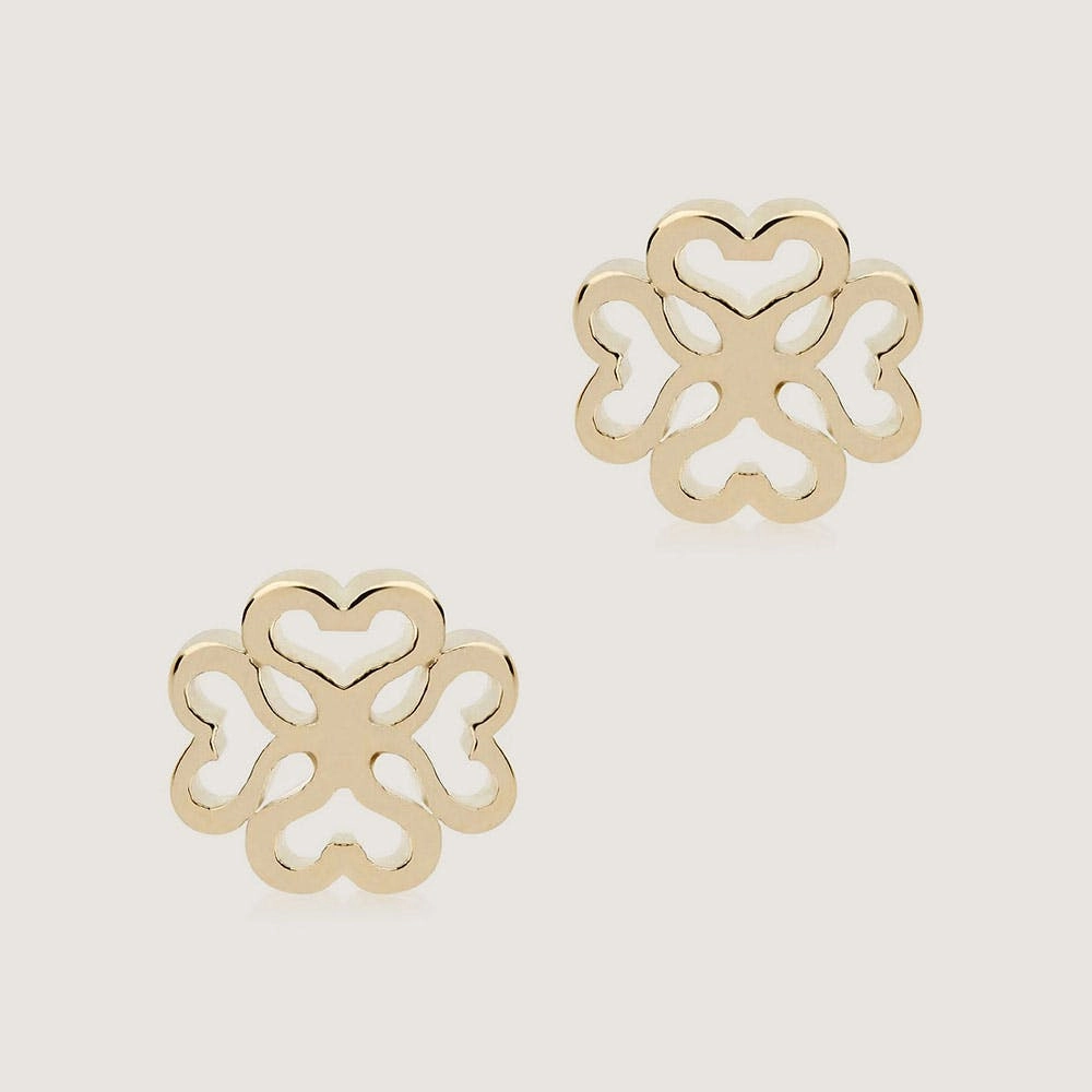 Monogram Earrings - 22 Carat Gold Gilded