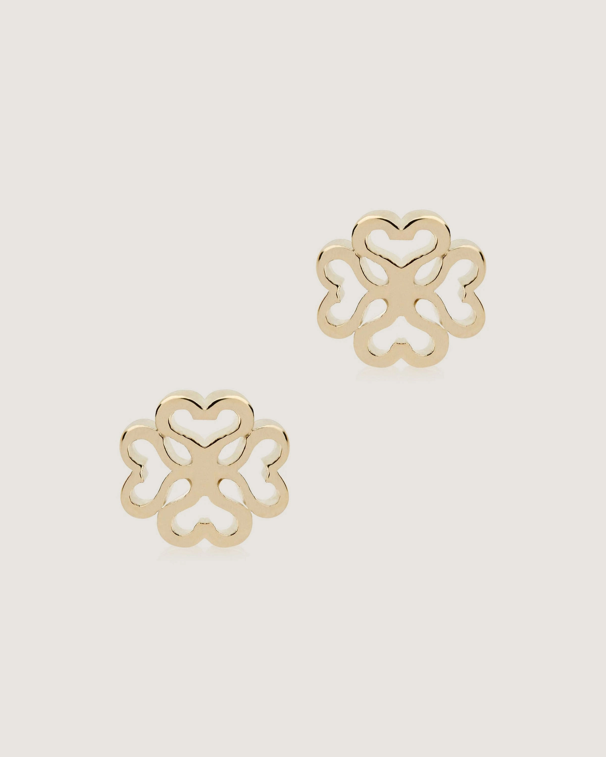 Monogram Earrings - 22 Carat Gold Gilded