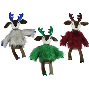 Multipet Holiday Dapper Deer Multi Dog Toys