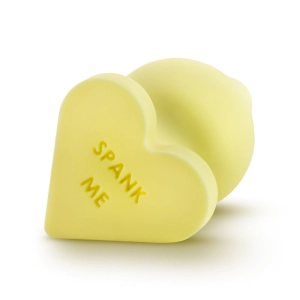 Naughty Candy Heart Buttplug Spank Me in Yellow