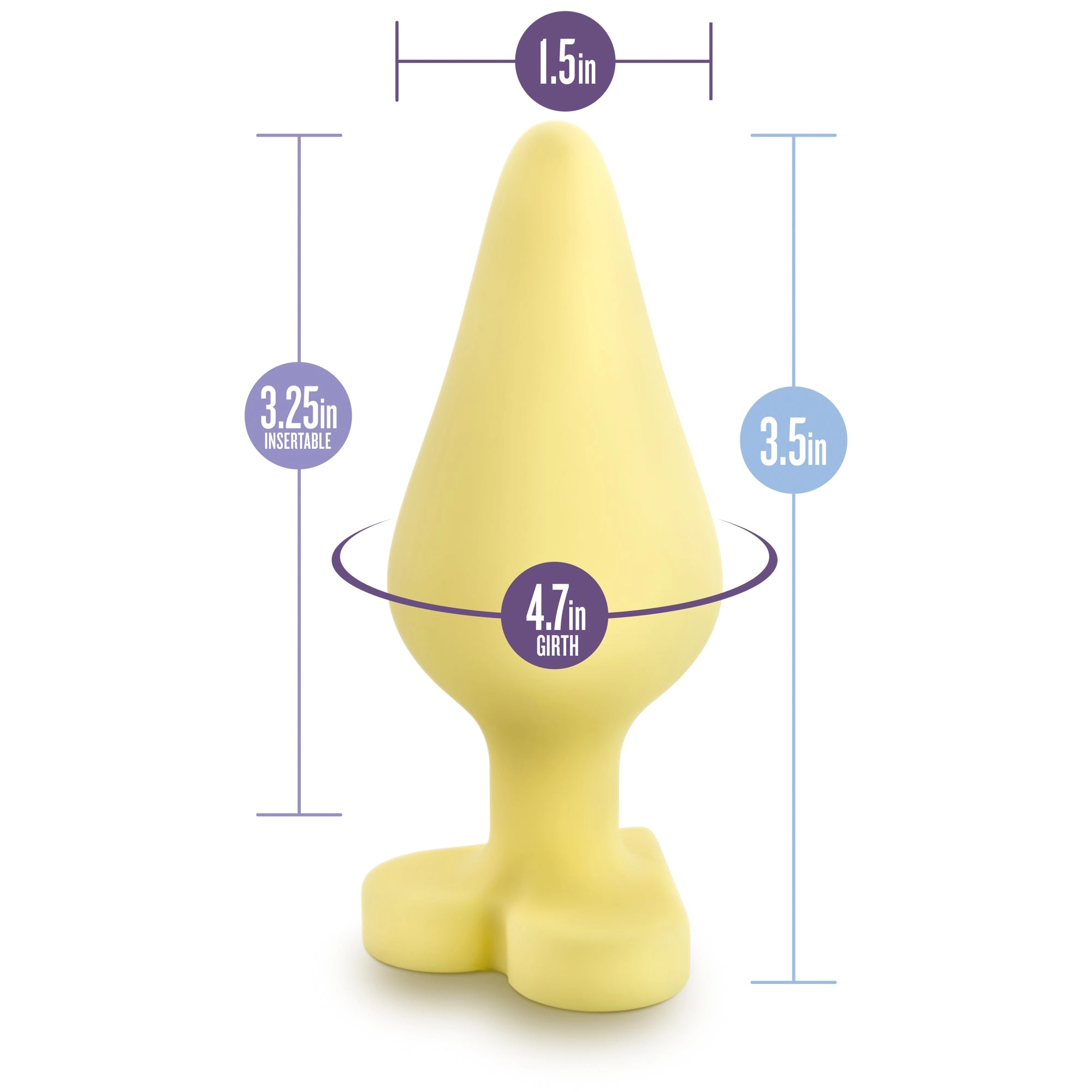 Naughty Candy Heart Buttplug Spank Me in Yellow